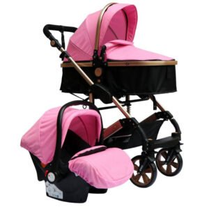 Multifunctional 3 in 1 Baby Stroller Luxury Portable Landscape 4 Wheel Stroller Folding Carriage Baby Newborn Stroller