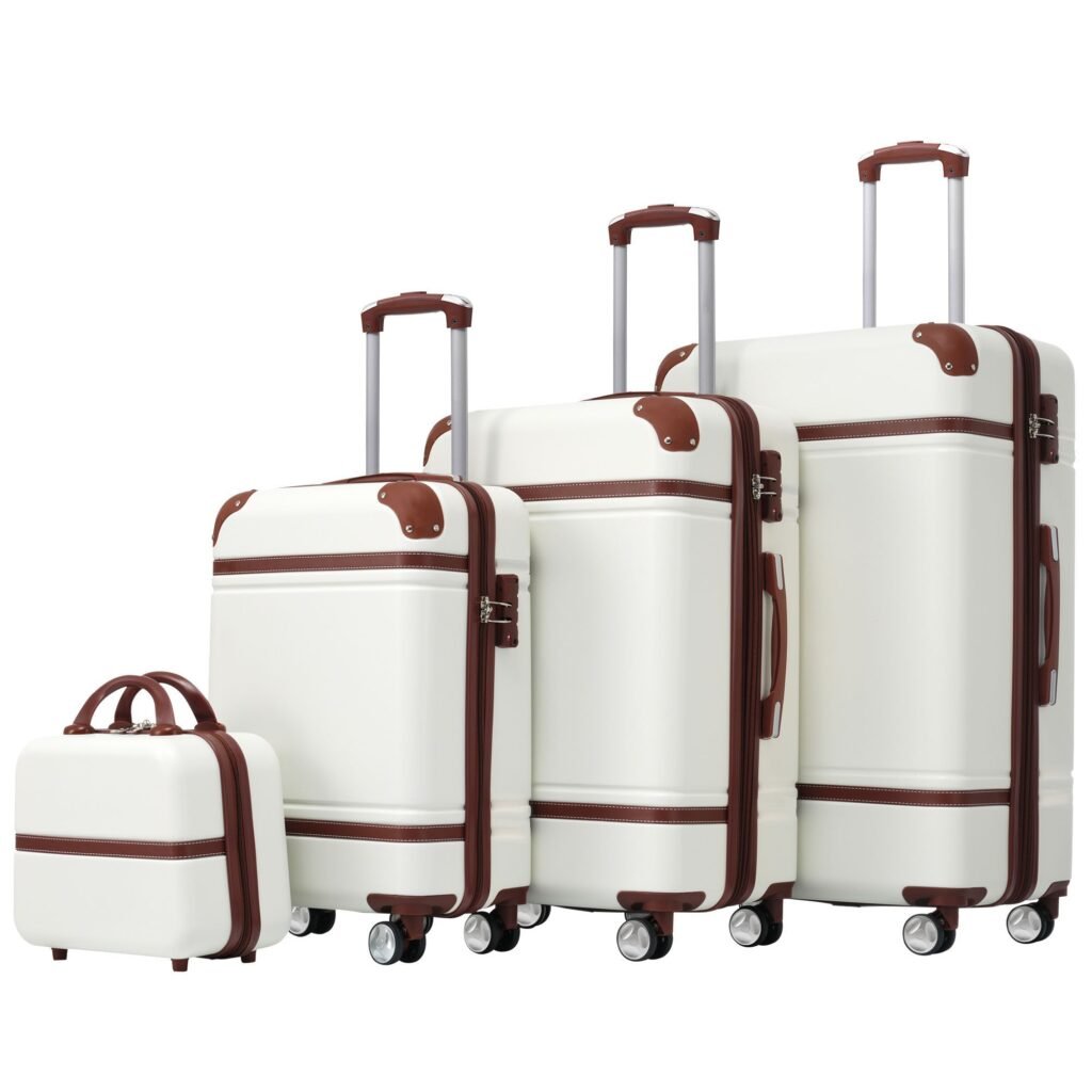 4-Piece Hardshell Luggage Sets with TSA Lock Lightweight Spinner Suitcase 20' +24' +28' Cosmetic Case Model D0100H54H2T No reviews yet 1 sold